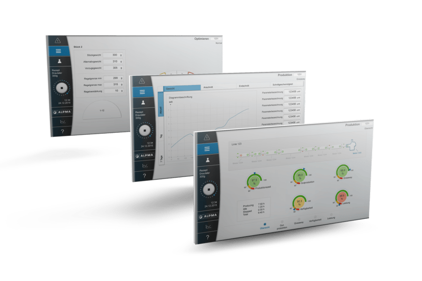 HMI solution for ALPMA: Intuitive user interface for controlling and optimizing production processes in the food industry.