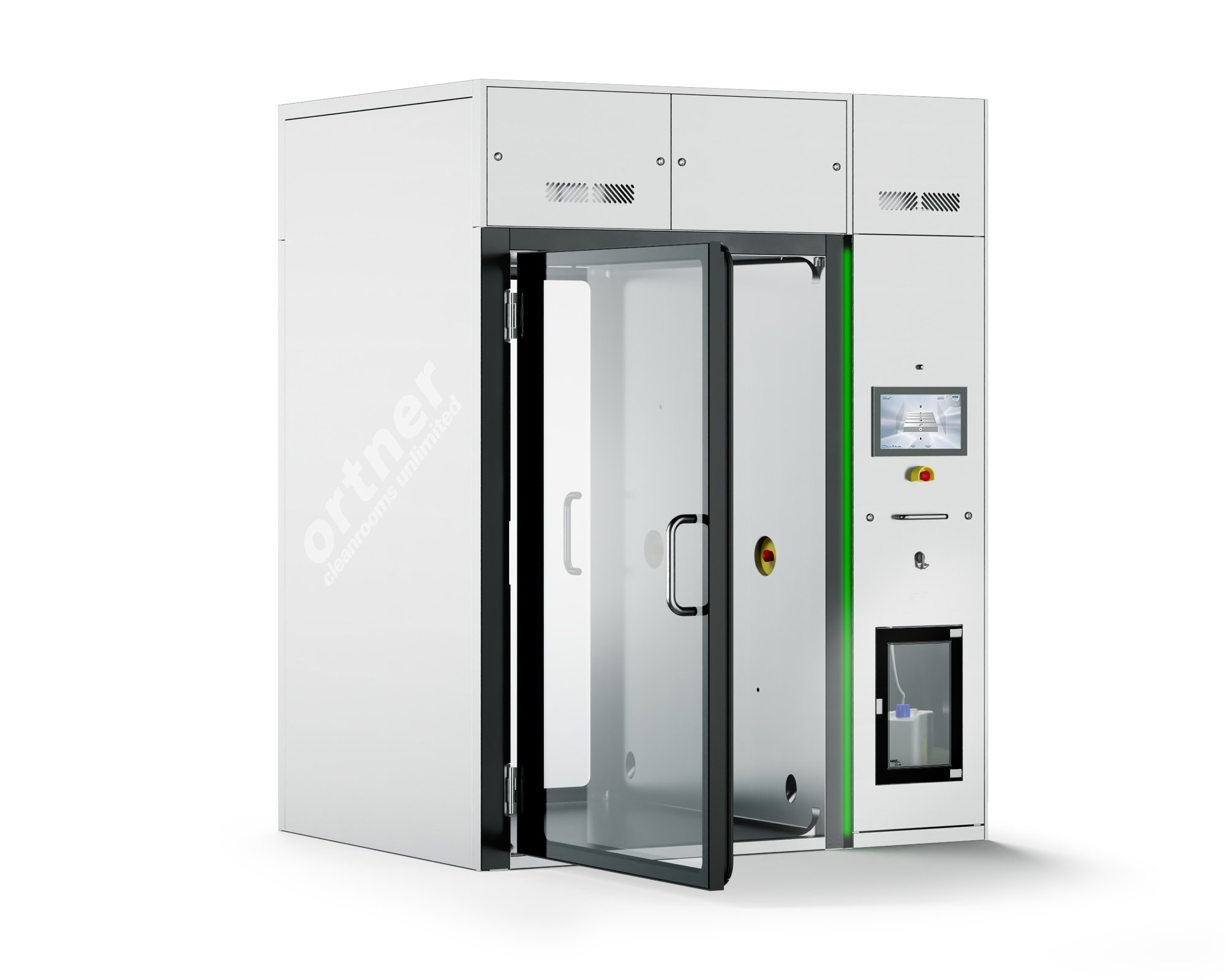 Ortner cleanroom technology with an intuitive HMI for the safe control of pharmaceutical, medical, and biotechnological processes.