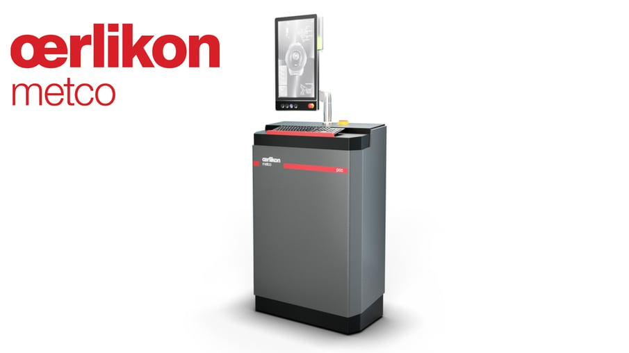 Oerlikon Metco MultiCoat™ 5 HMI control panel for automated surface coating through thermal spraying.